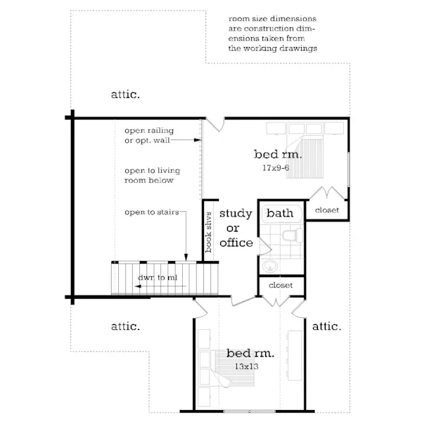 Log House Plan Second Floor - 020D-0409 | House Plans and More