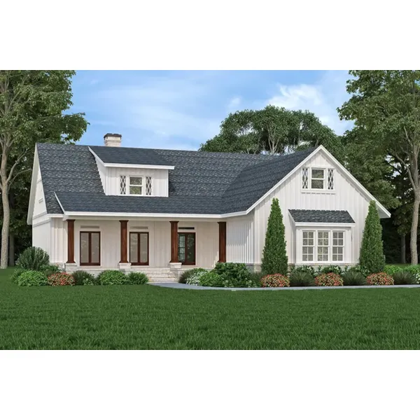 Modern Farmhouse Plan Front of Home - Simpson Hill Modern Farmhouse 020D-0410 | House Plans and More