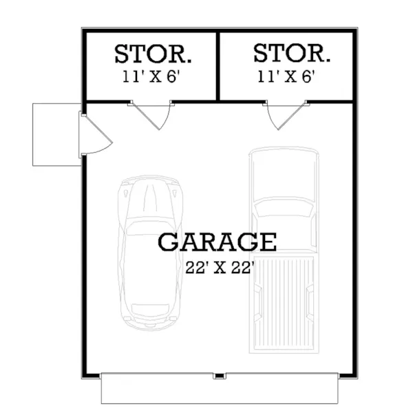 Modern Farmhouse Plan Garage Floor Plan - Simpson Hill Modern Farmhouse 020D-0410 | House Plans and More