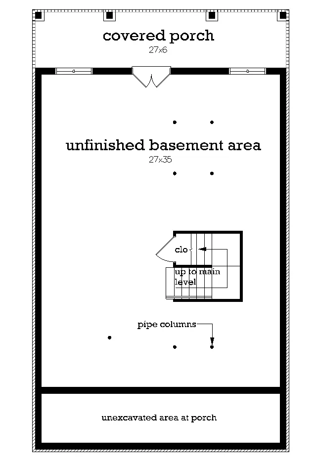 Bungalow House Plan Basement Floor - 020D-0416 | House Plans and More