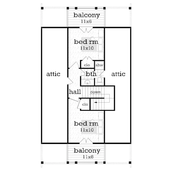 Country House Plan Second Floor - 020D-0416 | House Plans and More