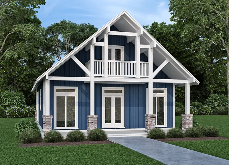 Beach & Coastal House Plan Front of Home - 020D-0416 | House Plans and More