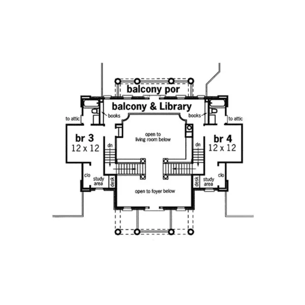 Southern House Plan Second Floor - Keatington Southern Home 020S-0001 - Search House Plans and More