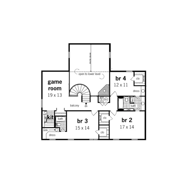 Traditional House Plan Second Floor - Windermere Colonial Home 020S-0007 - Shop House Plans and More