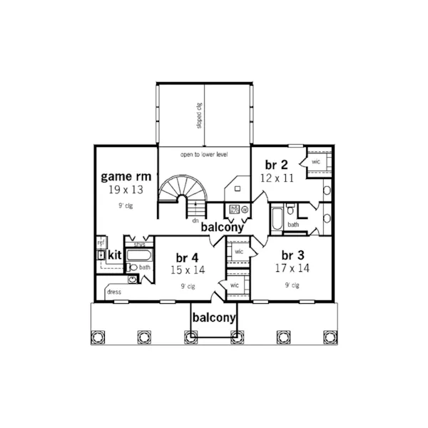 Traditional House Plan Second Floor - Mansionmill Luxury Home 020S-0008 - Shop House Plans and More