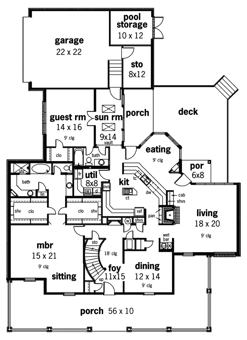 Farmhouse Plan First Floor - Briarvale Luxury Farmhouse 020S-0011 - Search House Plans and More