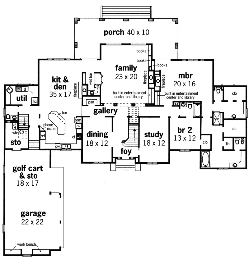 Southern House Plan First Floor - Honeyhill Luxury European Home 020S-0019 - Search House Plans and More