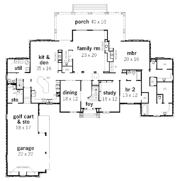 Traditional House Plan First Floor - Glen Grove Luxury Home 020S-0021 - Search House Plans and More