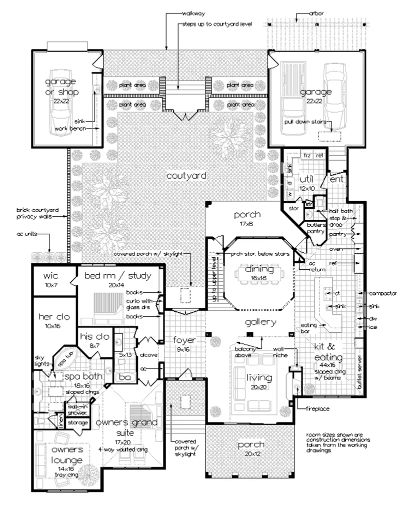 Southern House Plan First Floor - Morningside Bay Coastal Home 020S-0023 | House Plans and More