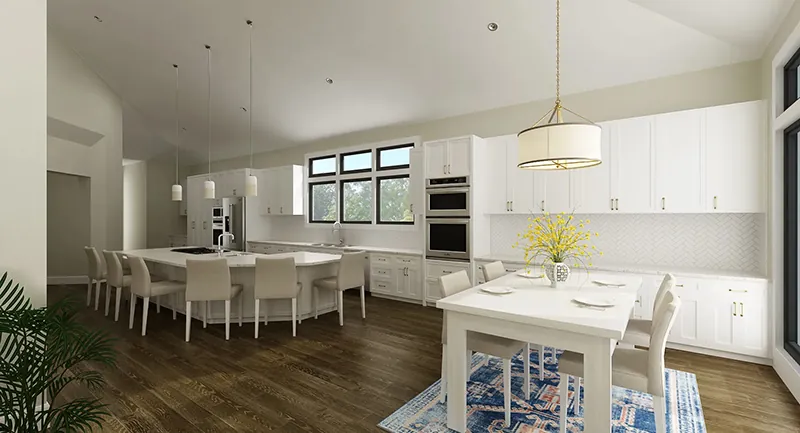 Luxury House Plan Kitchen Photo 02 - Morningside Bay Coastal Home 020S-0023 | House Plans and More