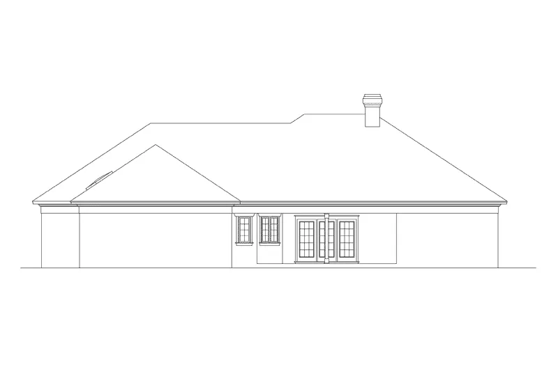 Florida House Plan Rear Elevation - Jamieson Ranch Home 021D-0001 - Search House Plans and More