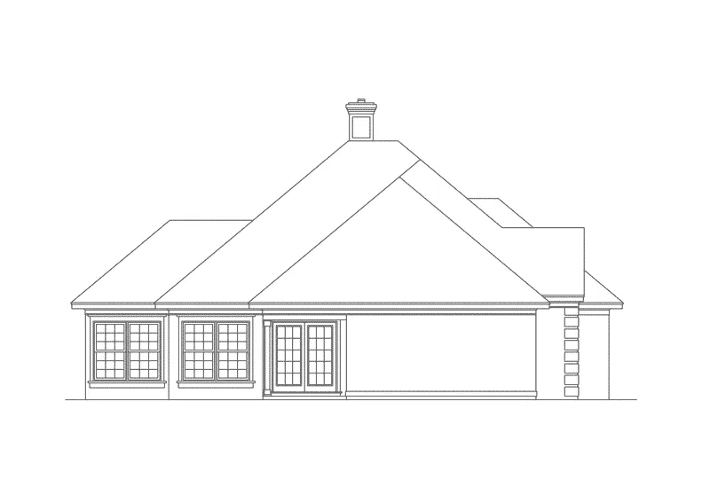 Ranch House Plan Left Elevation - Mortland Contemporary Home 021D-0002 - Shop House Plans and More