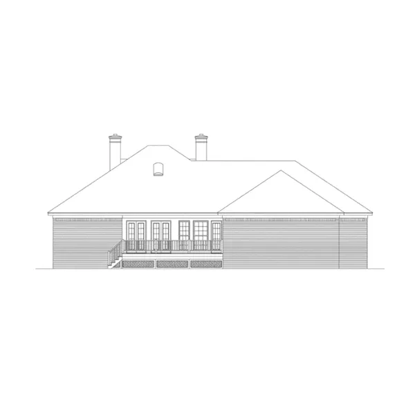 Southern House Plan Rear Elevation - Collison Southern Craftsman Home 021D-0004 - Search House Plans and More