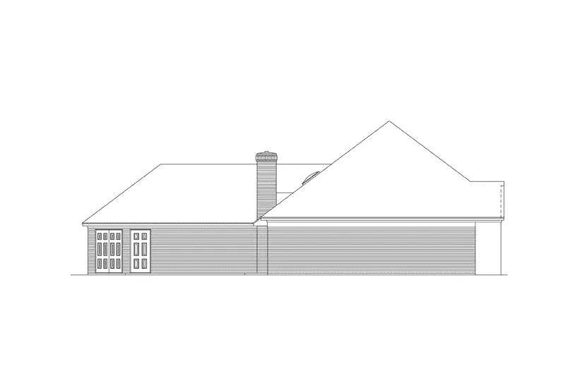 Craftsman House Plan Left Elevation - Middleton Craftsman Ranch Home 021D-0007 - Shop House Plans and More