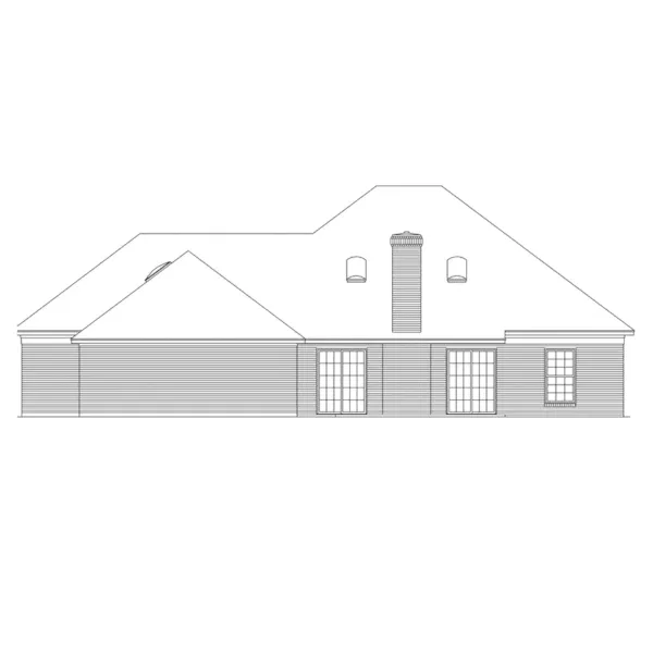 Country House Plan Rear Elevation - Middleton Craftsman Ranch Home 021D-0007 - Shop House Plans and More