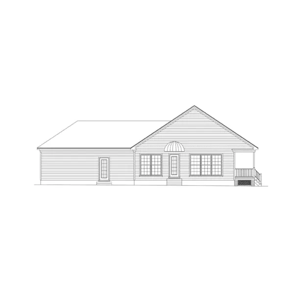 Ranch House Plan Left Elevation - Foxbriar Country Home 021D-0008 - Search House Plans and More