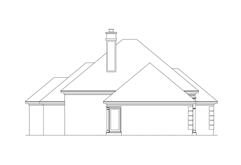 European House Plan Left Elevation - Webster Sunbelt Ranch Home 021D-0010 - Shop House Plans and More