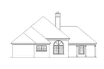 European House Plan Rear Elevation - Webster Sunbelt Ranch Home 021D-0010 - Shop House Plans and More