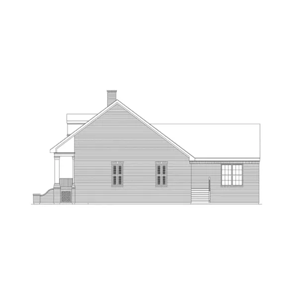 Southern House Plan Right Elevation - Princeton Southern Country Home 021D-0011 - Shop House Plans and More