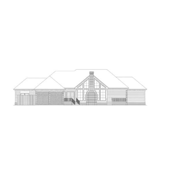 Colonial House Plan Rear Elevation - Grantshire Country Home 021D-0013 - Search House Plans and More