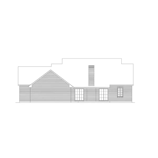 Ranch House Plan Rear Elevation - Sunfield European Ranch Home 021D-0014 - Shop House Plans and More