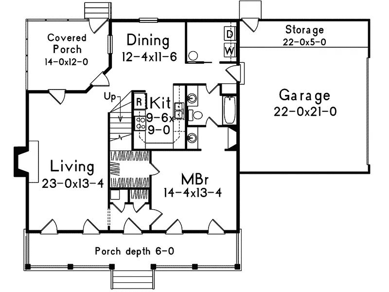 Traditional House Plan First Floor - Corsica Cape Cod Home 021D-0016 - Search House Plans and More