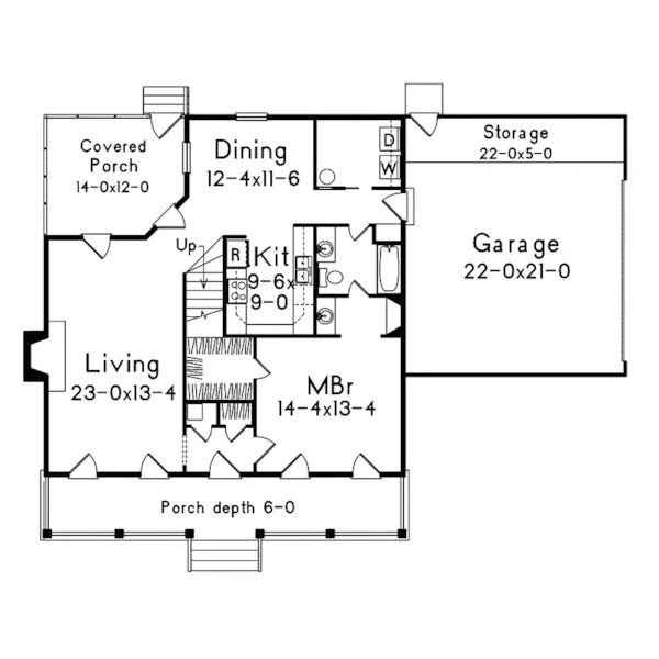 Country House Plan First Floor - Corsica Cape Cod Home 021D-0016 - Search House Plans and More