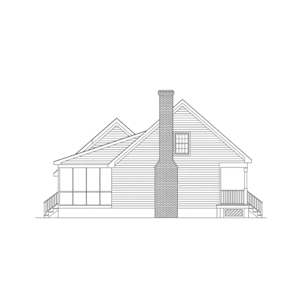 Country House Plan Left Elevation - Corsica Cape Cod Home 021D-0016 - Search House Plans and More