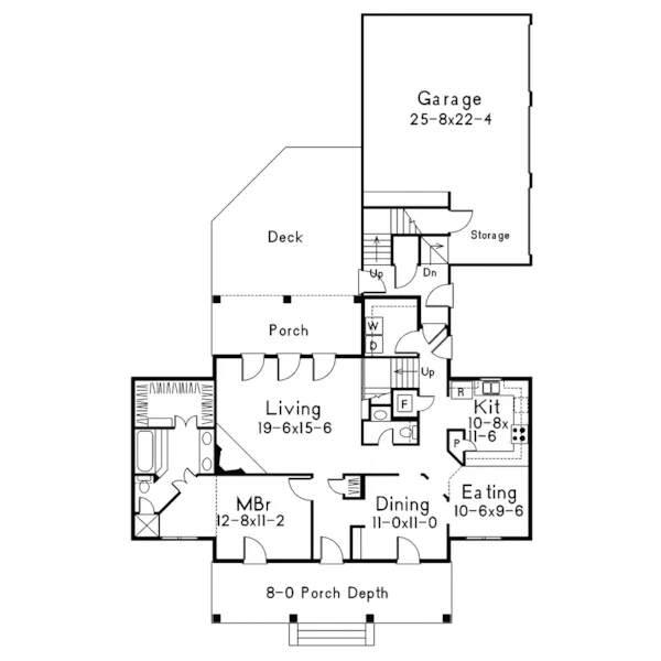 Traditional House Plan First Floor - Dougherty Way Southern Home 021D-0017 - Search House Plans and More