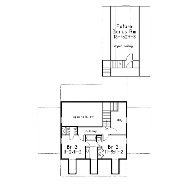 Traditional House Plan Second Floor - Dougherty Way Southern Home 021D-0017 - Search House Plans and More