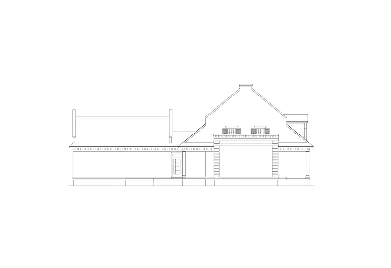 Traditional House Plan Left Elevation - Dougherty Way Southern Home 021D-0017 - Search House Plans and More