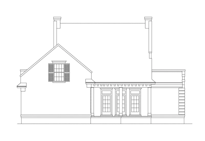Traditional House Plan Rear Elevation - Dougherty Way Southern Home 021D-0017 - Search House Plans and More