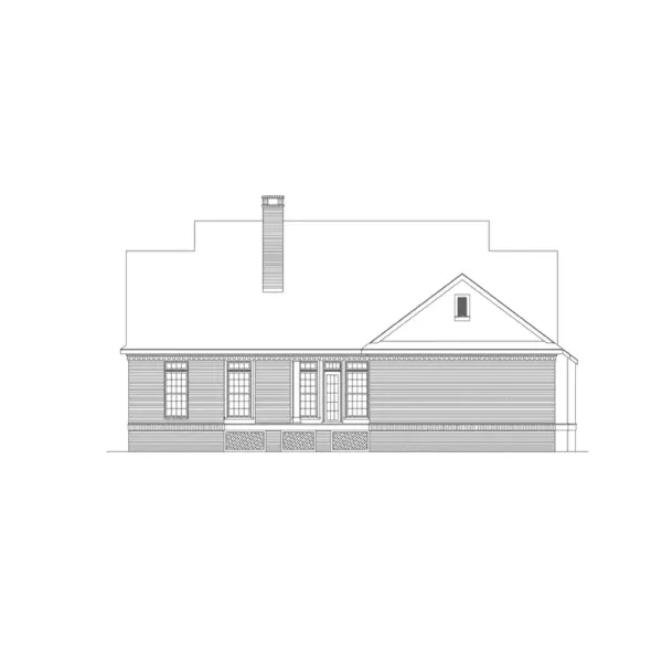 Traditional House Plan Rear Elevation - Lindbergh Neoclassical Home 021D-0018 - Shop House Plans and More