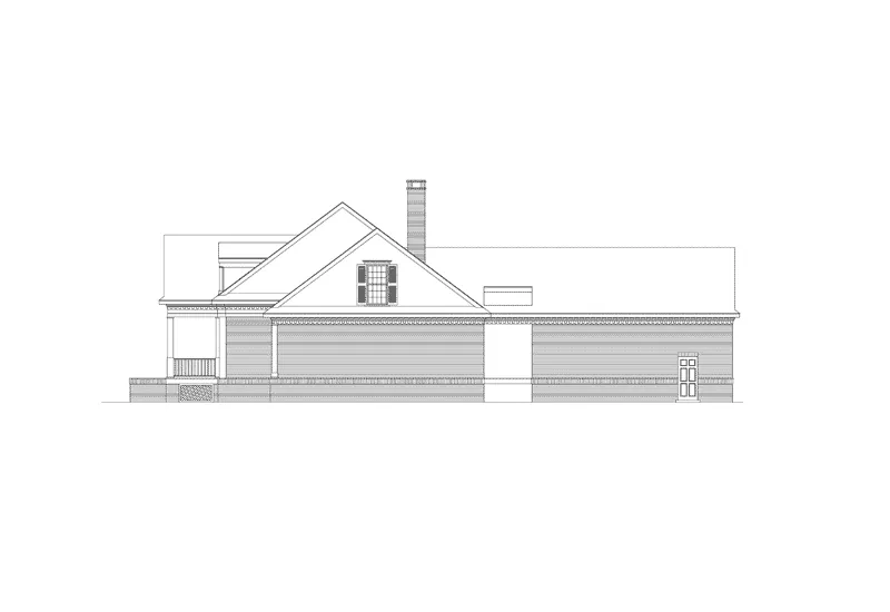 Country House Plan Right Elevation - Lindbergh Neoclassical Home 021D-0018 - Shop House Plans and More