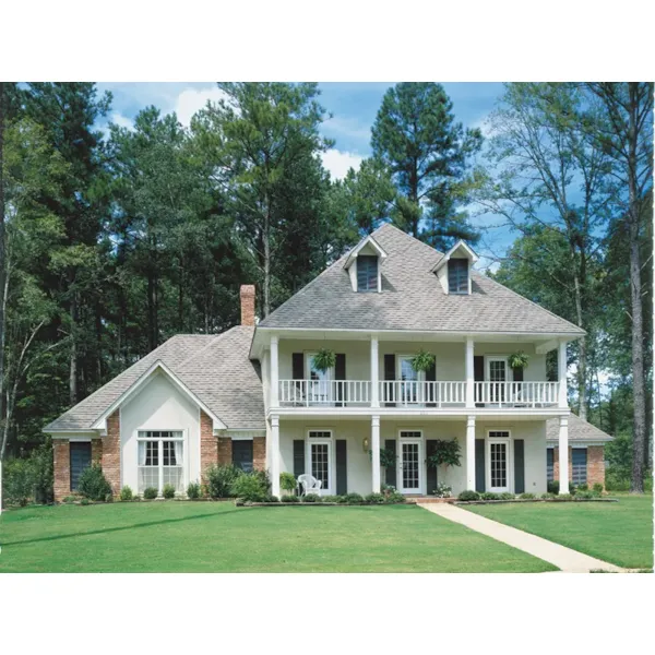 Home With Distinctive Two-Level Porch