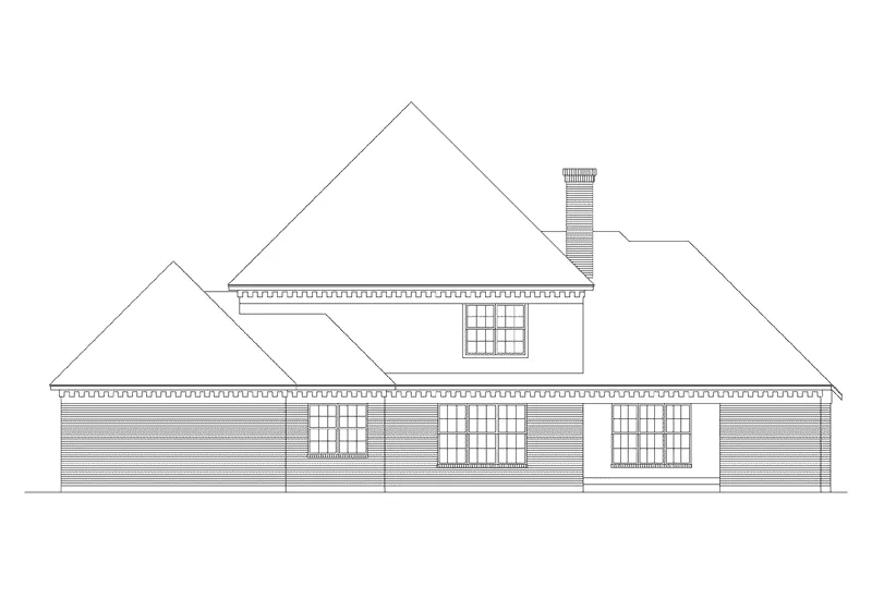 Georgian House Plan Rear Elevation - Kellridge Plantation Home 021D-0019 - Search House Plans and More