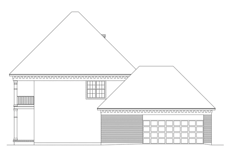 Greek Revival House Plan Right Elevation - Kellridge Plantation Home 021D-0019 - Search House Plans and More