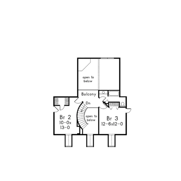 Victorian House Plan Second Floor - Richardson Southern Home 021D-0020 - Shop House Plans and More