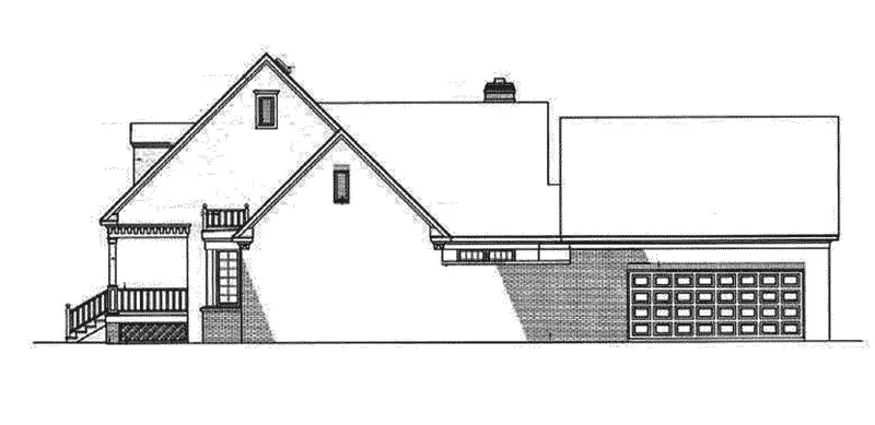 Southern House Plan Right Elevation - Richardson Southern Home 021D-0020 - Shop House Plans and More