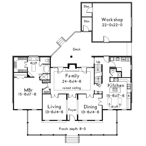 Country House Plan First Floor - High Meadow Country Farmhouse 021D-0021 - Search House Plans and More