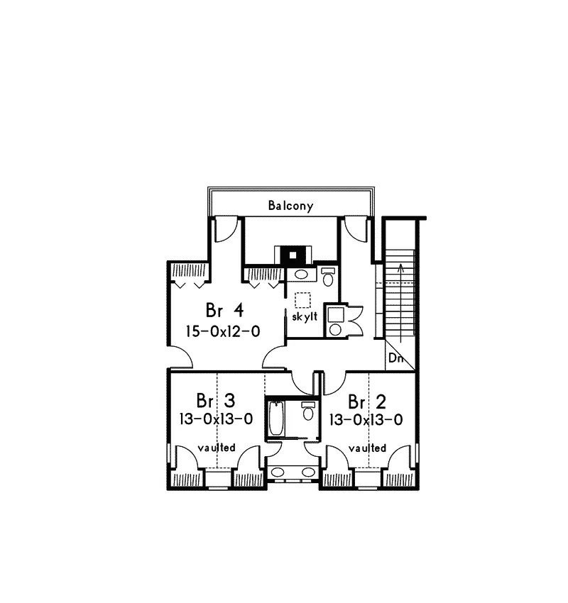Southern House Plan Second Floor - High Meadow Country Farmhouse 021D-0021 - Search House Plans and More
