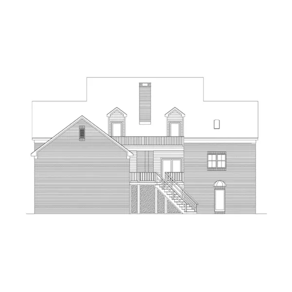 Country House Plan Rear Elevation - High Meadow Country Farmhouse 021D-0021 - Search House Plans and More