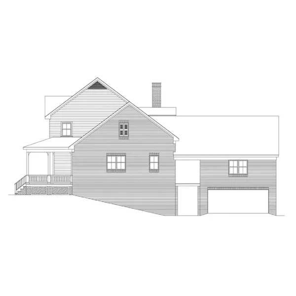 Country House Plan Right Elevation - High Meadow Country Farmhouse 021D-0021 - Search House Plans and More