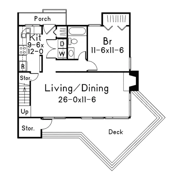 Lake House Plan First Floor - Chalet Vacation Home 022D-0001 - Search House Plans and More