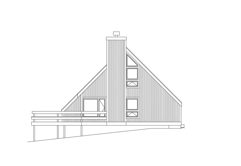 Cabin & Cottage House Plan Left Elevation - Chalet Vacation Home 022D-0001 - Search House Plans and More