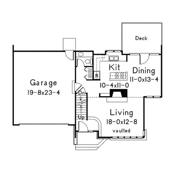 Modern House Plan First Floor - Wintergreen Contemporary Home 022D-0003 - Shop House Plans and More