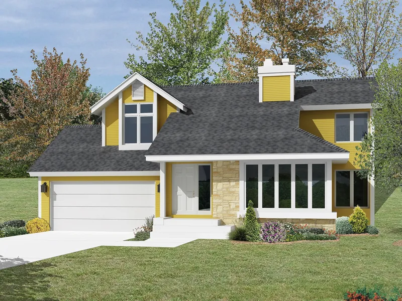 Country House Plan Front Image - Wintergreen Contemporary Home 022D-0003 - Shop House Plans and More