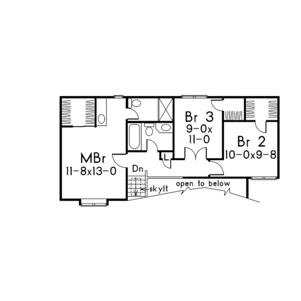 Arts & Crafts House Plan Second Floor - Walbrook Cottage Home 022D-0004 - Shop House Plans and More