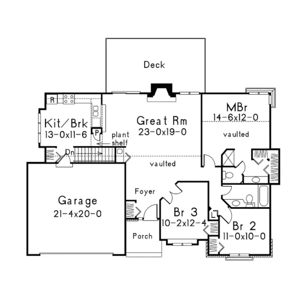 Country House Plan First Floor - Santa Clara Ranch Home 022D-0005 - Shop House Plans and More