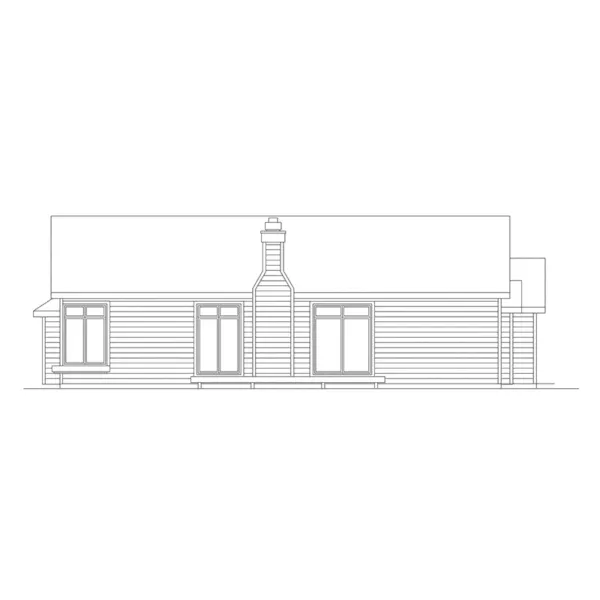 Country House Plan Rear Elevation - Santa Clara Ranch Home 022D-0005 - Shop House Plans and More